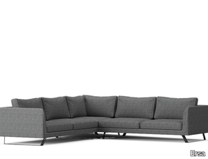 LELA - Corner sled base sectional fabric sofa _ Ersa