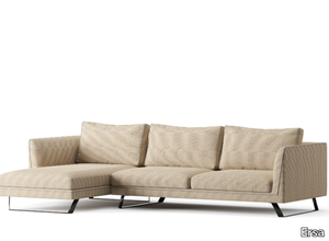 LELA - Sled base fabric sofa with chaise longue _ Ersa