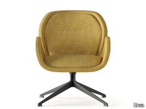 LIKHA - With 4-spoke base fabric easy chair with armrests _ Ersa