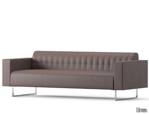 M-LINE - 3 seater sled base leather sofa _ Ersa