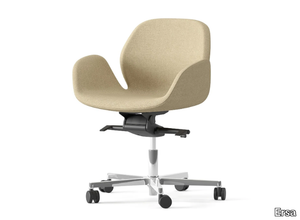 MAGNOLIA - Swivel fabric office chair with armrests with 5-Spoke base _ Ersa