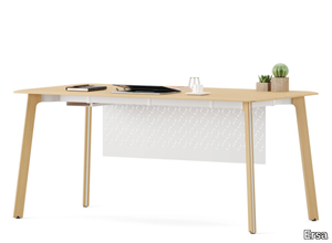 MAGRO - Rectangular wooden workstation desk with cable management _ Ersa