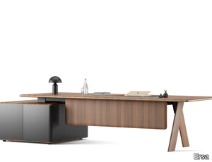 MELIADES - Wooden executive desk with drawers with cable management _ Ersa