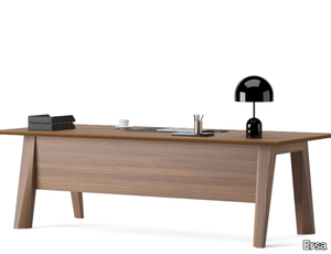 NOBBY - Rectangular wooden executive desk with cable management _ Ersa