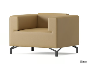 NEO - Leather armchair with armrests _ Ersa