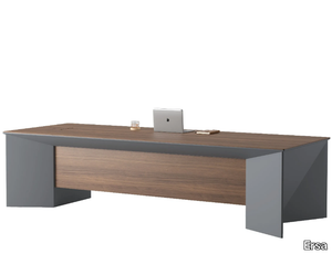 SANZIO - Rectangular wooden executive desk with shelves _ Ersa