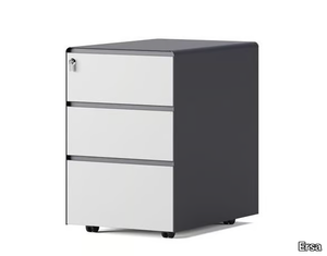 STEAM - Painted metal office drawer unit with castors with lock _ Ersa