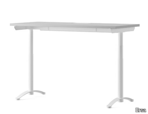 ROY - Height-adjustable rectangular laminate workstation desk _ Ersa