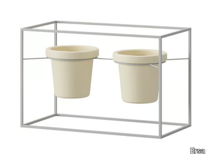 GRID - Low rectangular metal plant pot _ Ersa