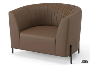 RHEA - Leather armchair with armrests _ Ersa