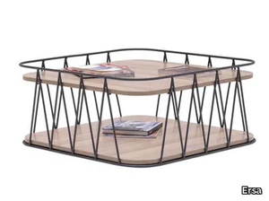 TAMBOUR - Square wooden coffee table _ Ersa