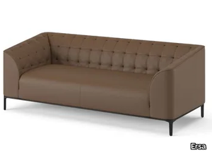 TERRA - Tufted 2 seater leather sofa _ Ersa