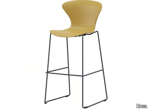 LAGOON - Sled base plastic stool with back _ Ersa