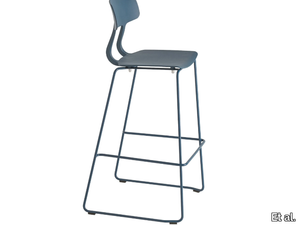 SNAP 1117 - Sled base high polypropylene stool with footrest _ Et al.