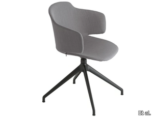 CLASSY 1087M - Swivel trestle-based fabric chair with armrests _ Et al.