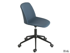 CLASSY 1088M - Swivel fabric chair with castors with 5-spoke base _ Et al.