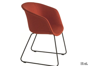 DUNK 1192M - Sled base fabric chair with armrests _ Et al.