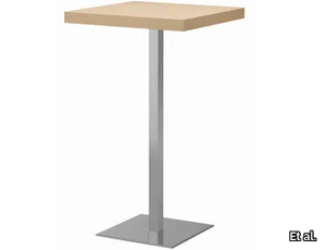 XT 495AQ - Square steel and wood high table _ Et al.