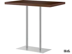 XT 496AT - Rectangular steel and wood high table _ Et al.