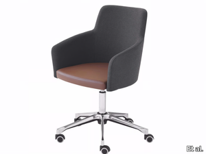 MARKA 569DR - Swivel with 5-spoke base easy chair with castors _ Et al.