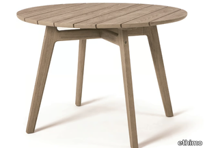 KNIT - Round teak garden table _ Ethimo