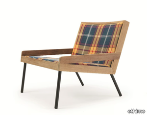 ALLAPERTO MOUNTAIN TARTAN - Technical fabric garden armchair with armrests _ Ethimo