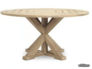 CRONOS - Round teak garden table _ Ethimo