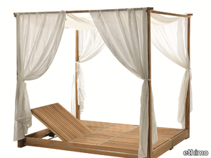 ESSENZA - Recliner canopy teak garden bed _ Ethimo