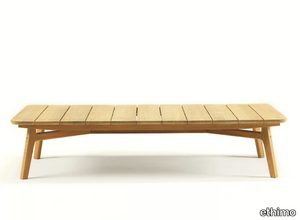 KNIT - Rectangular teak garden side table _ Ethimo