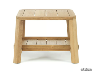 PETIT CLUB - Wooden garden side table with tray _ Ethimo