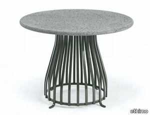 VENEXIA - Round lava stone garden side table _ Ethimo