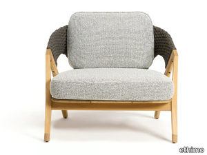 KNIT - Teak garden armchair with armrests _ Ethimo