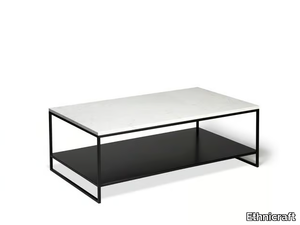 ANDERS - Rectangular Carrara marble coffee table _ Ethnicraft