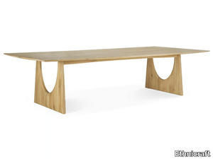 GEOMETRIC - Oval oak meeting table with cable management _ Ethnicraft