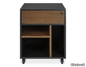 OSCAR - Teak office drawer unit with castors _ Ethnicraft