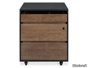 OSCAR - Teak office drawer unit with lock _ Ethnicraft