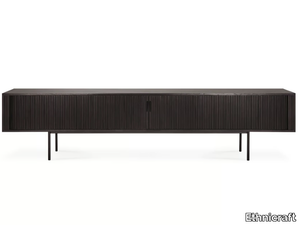 ROLLER MAX - Teak TV cabinet with sliding doors _ Ethnicraft