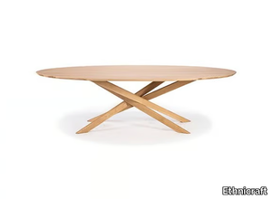 OAK MIKADO - Oval oak coffee table _ Ethnicraft