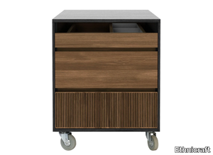 OSCAR - Teak office drawer unit with castors _ Ethnicraft