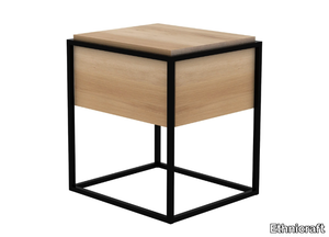 MONOLIT - Rectangular oak bedside table with drawers _ Ethnicraft