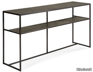 PENTAGON - Rectangular metal console table with shelving _ Ethnicraft