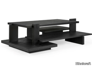 ABSTRACT - Rectangular low wooden coffee table with integrated magazine rack _ Ethnicraft