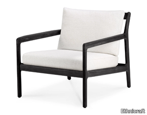 TEAK BLACK JACK - Upholstered teak garden armchair with armrests _ Ethnicraft