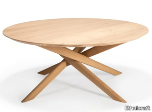 OAK MIKADO - Round oak coffee table _ Ethnicraft