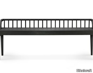 OAK BLACK SPINDLE - Oak bench with back _ Ethnicraft