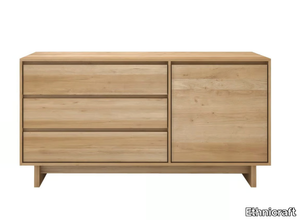 OAK WAVE - Solid wood sideboard with doors with drawers _ Ethnicraft