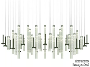 ASTRACT - LED glass and aluminium pendant lamp _ Euroluce Lampadari