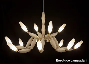 MOV L 8+4 - Glass chandelier _ Euroluce Lampadari