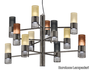 PLANETS SHADE L12 - LED fabric chandelier _ Euroluce Lampadari