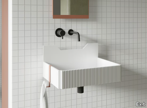 FRIEZE TWO LINED - Wall-mounted Livingtec® washbasin _ Ex.t